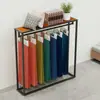 Estante de Exhibición para Cortinas, Estante Colgante para Tarjetas, Estante de Exhibición de Tarjetas de Color de Pie para Telas para el Hogar, Estante Móvil de Exposición para Muestras de Tela