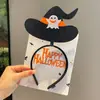 Tocado de Halloween Sombrero Mágico de Bruja Diadema Decoración de Maquillaje Diadema de Encaje Horquilla de Calabaza Accesorio para el Cabello de Fantasma