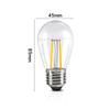 Bombilla LED E27 Base de Rosca PC Pequeña Paisaje Exterior Camping Edison S14 Bombilla LED Bombilla Edison