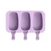 Molde de Silicona Casero de Dibujos Animados para Paletas de Helado con Tapa Molde de Paleta de Helado de 3 Piezas Hecho a Mano