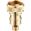 Adaptador de Grifo para Lavadora con Válvula de Paro de Agua Anticaída, Conector de 4 Puntos, Conector de Grifo Totalmente de Cobre