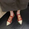 Estación Europea 2026 Verano/Otoño Nueva Moda Zapatos de Salón de Cuña con Punta Fina para Mujer Estilo Retro Adelgazantes que Aumentan la Altura Calzado Cómodo con Plantilla
