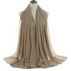 Lenço Bolha de Chiffon Pérola Monocromático de Verão Lenço Lenço Longo Cor Sólida Lenço Turbante Feminino Malaio YW16