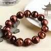 Pulsera de Gama Alta con Cuentas de Piedra Ojo de Tigre Rojo Rayo Natural, Súper Atractiva, Producto Pequeño Popular para Puestos, Pulsera al por Mayor