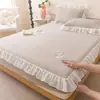 2026 Novo Modelo Manta Refrescante Lençol de Cama Mat de Seda Gelo Sensação Fresca Mat de Feijão com Renda PE Etileno Manta Refrescante Macia Lençol de Cama - Floral