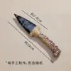 Peça de Escultura de Adaga de Pedra Bruta de Cristal Transfronteiriça Machado de Obsidiana Adaga Artesanato Colecionável para Casa e Escritório Ornamento