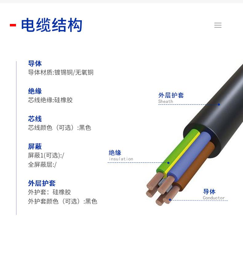 耐高温硅橡胶电缆