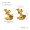 Nuevos aretes plisados de personalidad de acero inoxidable 18K transfronterizos para mujer, aretes de lujo ligero con diamantes franceses europeos y americanos al por mayor