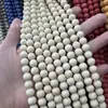 Contas Soltas de Pedra Vulcânica Aromaterápica Coloridas, Contas Redondas de Pedra Vulcânica Sete Cores, Acessórios para Joias Artesanais DIY Semi-Acabados