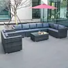 Sofá de Ratán para Exteriores, Impermeable, Protección Solar, Ocio, Silla Doble de Ratán de Hierro Forjado, Juego de Muebles para Exteriores, Balcón, Aire Libre