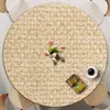 Toalha de mesa redonda estilo ins mais vendida com uma sensação criativa, de alta qualidade e luxo leve, tecido decorativo com padrão de mármore
