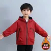 Chaqueta tres en uno desmontable con forro de polar para niño, estilo deportivo coreano holgado para niños mayores, para primavera, otoño e invierno