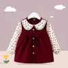 Cubierta Infantil Babero de Cena para Bebé Impermeable a Prueba de Manchas Bolsillo para la Cena Falda de Princesa Delantal Estilo Extranjero Otoño e Invierno Ropa al Revés para Bebé