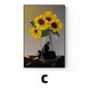 Pintura Abstracta de Lujo Ligero Moderno Belleza y Crisantemo Pasillo Retro Colgante de Pared Sala de Estar Sofá Sentido Avanzado Pintura Decorativa