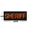 Bordado de Pano com Letra Inglesa Transfronteiriço Patch Tático de Xerife Patch de Costas Distintivo Refletivo de Velcro
