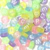 Cuentas de Letras Acrílicas 4*7mm Redondas Planas Inglesas Cuentas Sueltas Coloridas Mixtas Cuentas Sueltas DIY Material Educativo DIY