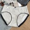 Ropa interior talla grande Clase A hilo de color de ala ancha algodón de color 10A antibacteriana para mujer encaje algodón ropa interior entrepierna extendida