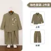 Novo Vestido Formal Infantil Estilo Chinês com Gola Alta, Conjunto de Terno Bordado com Lantejoulas, Traje Tradicional Chinês Tang para Meninos para Banquetes e Apresentações