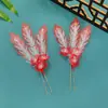 Nuevo Diseño Original Hecho a Mano Gradiente Pavo Real Mariposa Flor Permanente Pasador de Pelo Sesión de Fotos de Maquillaje Falda Cara de Caballo Accesorios para el Cabello Flor Permanente