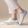 Calcetines casuales de malla fina para hombre, transpirables, no sofocan los pies, absorbentes de sudor, desodorantes, de verano, calcetines cortos tipo calcetín invisible