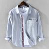 Camisa Oxford de manga larga estilo japonés para hombre, informal, juvenil, artística, holgada, combinable y a la moda, 9021