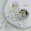 Decorações de Arte para Unhas com Lantejoulas Estrela Dopamina, Tendência Popular Online, Estilo Menina, Glitter para Unhas Estrela de Cinco Pontas em Cor Mista