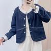Abrigo vaquero informal para mujer, estilo coreano, con cuello de encaje, primavera 2025, 09
