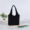 Bolsa Chaleco de Lona de un Solo Hombro Transfronteriza en Stock, Bolsa de Lona Simple de Color Sólido de Gran Capacidad para Publicidad y Compras