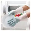 Luvas de limpeza doméstica, luvas de lavar louça, luvas de lavar cozinha, luvas de limpeza doméstica femininas impermeáveis de cor degradê curta.