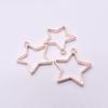 Joyería DIY de Nuevo Producto Transfronteriza Marco de Goteo de Aceite UV Colgante de Estrella de Cinco Puntas Color Oro Rosa 35*32*3.5mm Venta al por Mayor