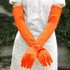 Guantes de Rendimiento para Cantante de Escenario Largo Pasarela Europea y Americana Guantes Sobre el Codo Vestido de Cena Retro Protección Solar Envío Directo