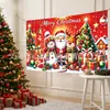 Tela de Fondo para Navidad 2027 Venta Caliente Transfronteriza Fondo Fotográfico Decoración de Fiesta Tela Colgante Fábrica de Origen Múltiples Estilos Disponibles