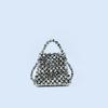 Pérola Preta saco feminino pequeno crossbody tecido bolsa bolsa Internet celebridade ins retrô handmade beaded bag all-match bolsa feminina