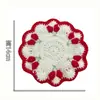 Posavasos de Ramo de Rosas Hecho a Mano Terminado Crochet de Lana Cambio de Taza Ramo de Mano Regalo Creativo Posavasos de Flor Tejida