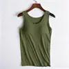 Camiseta deportiva modal transfronteriza para mujer, con tirantes anchos, sin varillas y con copas incorporadas, adecuada para yoga, fitness y como prenda interior.