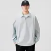 Sudadera de Media Cremallera de Manga Larga de Alta Gama de Moda para Hombre Primavera y Otoño 2026 Nuevo Modelo, Top Versátil de Estilo Casual con Contraste de Color