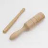 Atacado de fábrica Instrumento de percussão Orff cilindro único de madeira cilindro único ranhurado cilindro único rosqueado cilindro único