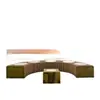 Silla de Madera Laminada, Silla Laminada de Forma Irregular, Taburete de Ocio Sólido de Madera Anti-Corrosión de Alta Gama Creativo con Forma de S para Centros Comerciales