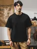 Camiseta Pesada Estilo Americano 320g Camisa Polo de Manga Corta para Hombre Nueva 2025 Suelta Tipo Duro Camisa Henry Camiseta para Hombre t