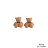 Serie de Oso Sonriente Color Café Mate Accesorios de Resina DIY para Fundas de Teléfono, Zuecos y Pegatinas para Botellas de Agua