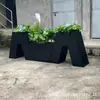 Suporte de Flores de Aço Inoxidável para Exterior Vaso de Flores Varanda Sala de Estar Vaso de Chão Pátio Calha de Flores Divisória de Cerca Caixa de Plantio Canteiro de Flores