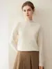 Nuevo Suéter 100% Cachemir Puro Otoño/Invierno 2026 para Mujer, Cuello Medio Alto, Corte Holgado, Jersey Adelgazante, Tejido de Estilo Suave