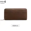 Nueva cartera tejida con patrón RFID transfronteriza para mujer, billetera larga multi-compartimento para libreta de ahorros, bolso de mano vintage de gran capacidad