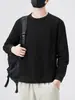 Ropa para Hombre Fengshe / 380g Ropa para Hombre Cuello Solapa Manga Larga 2026 Nueva Temporada Primavera y Otoño Sudadera Pesada Cuello Redondo Sin Capucha