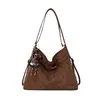 Bolso de gamuza para mujer, gran capacidad, nueva moda, versátil, retro, de un solo hombro, cruzado, tote, mochila multifuncional