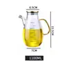 Olla de Aceite de Alto Borosilicato, Resistente al Calor, Gran Capacidad, Forma Simple de Gota de Agua, Olla de Aceite Antigoteo, Utensilios de Cocina, Botella de Vidrio para Aceite y Vinagre