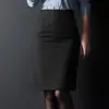 Falda Profesional, Falda de Verano para Mujer Ajustada a la Cadera, Falda Formal Ajustada a la Cadera, Falda Tubo, Falda de Traje Negra de Cintura Alta para el Trabajo, Falda de Trabajo