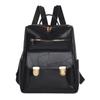 Mochila Retrô Transfronteiriça, Cor Sólida, Grande Capacidade, Mochila para o Dia a Dia, Novo Estilo, Fashion, Casual, Durável, Bolsa de Viagem Feminina