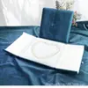 Azul Pavo Botón de Presión Doble Caja de Almacenamiento con Perlas Set de Collares de Moda Collar de Mamá Caja de Empaque para Joyería Caja de Regalo Al Por Mayor en Stock