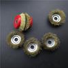 Roda de arame de aço moagem derusting polimento escova de roda de arame de aço elétrico 125 Red Bowl tipo máquina rebarbadora rebarbadora espessura do rebolo